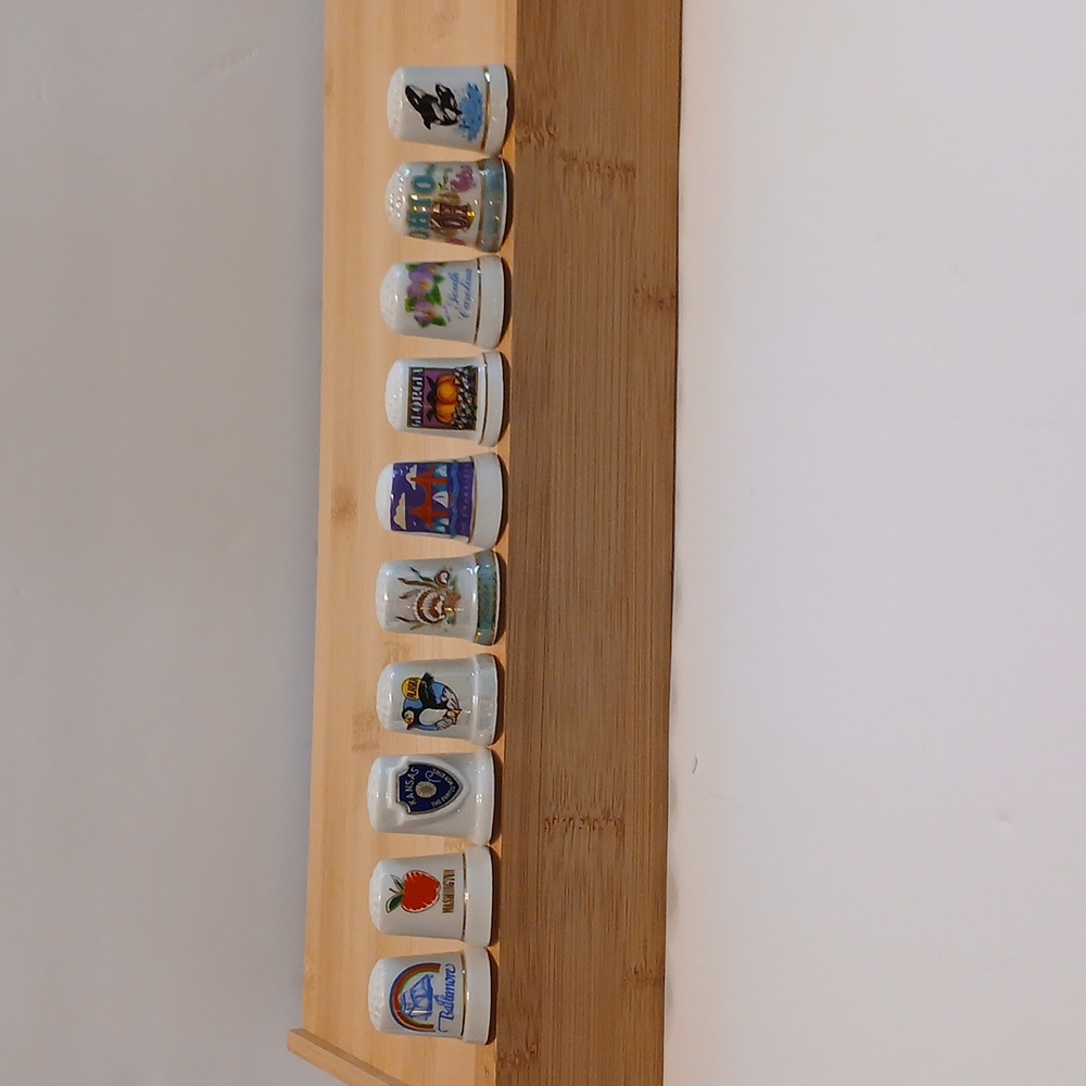Set of Souvenir Decorative Porcelain Thimbles